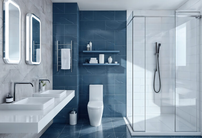 modern-bathroom-with-blue-tile-glass-shower